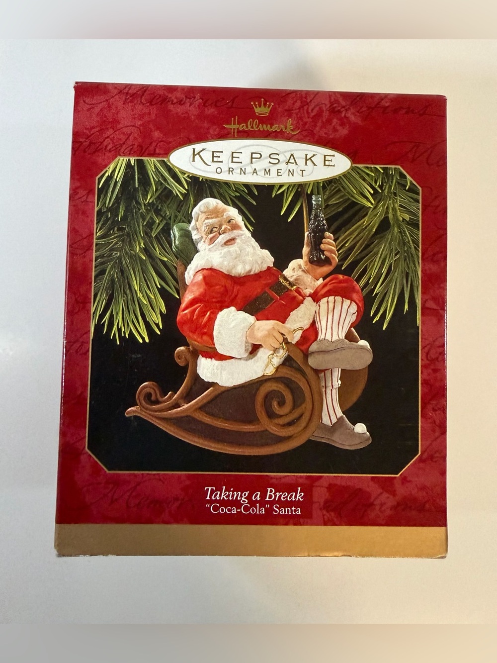 Hallmark Keepsake Ornament Coca-Cola Santa Taking a Break 1997 Vintage Christmas